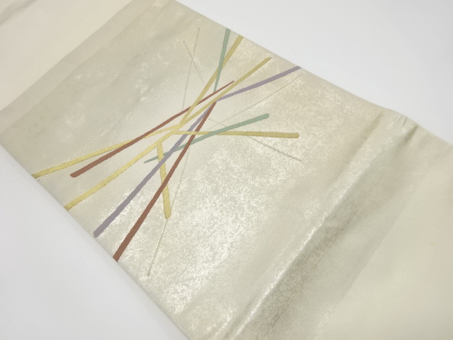 リサイクル　抽象模様織出し名古屋帯